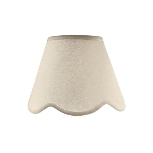 Scallop white large lampshade