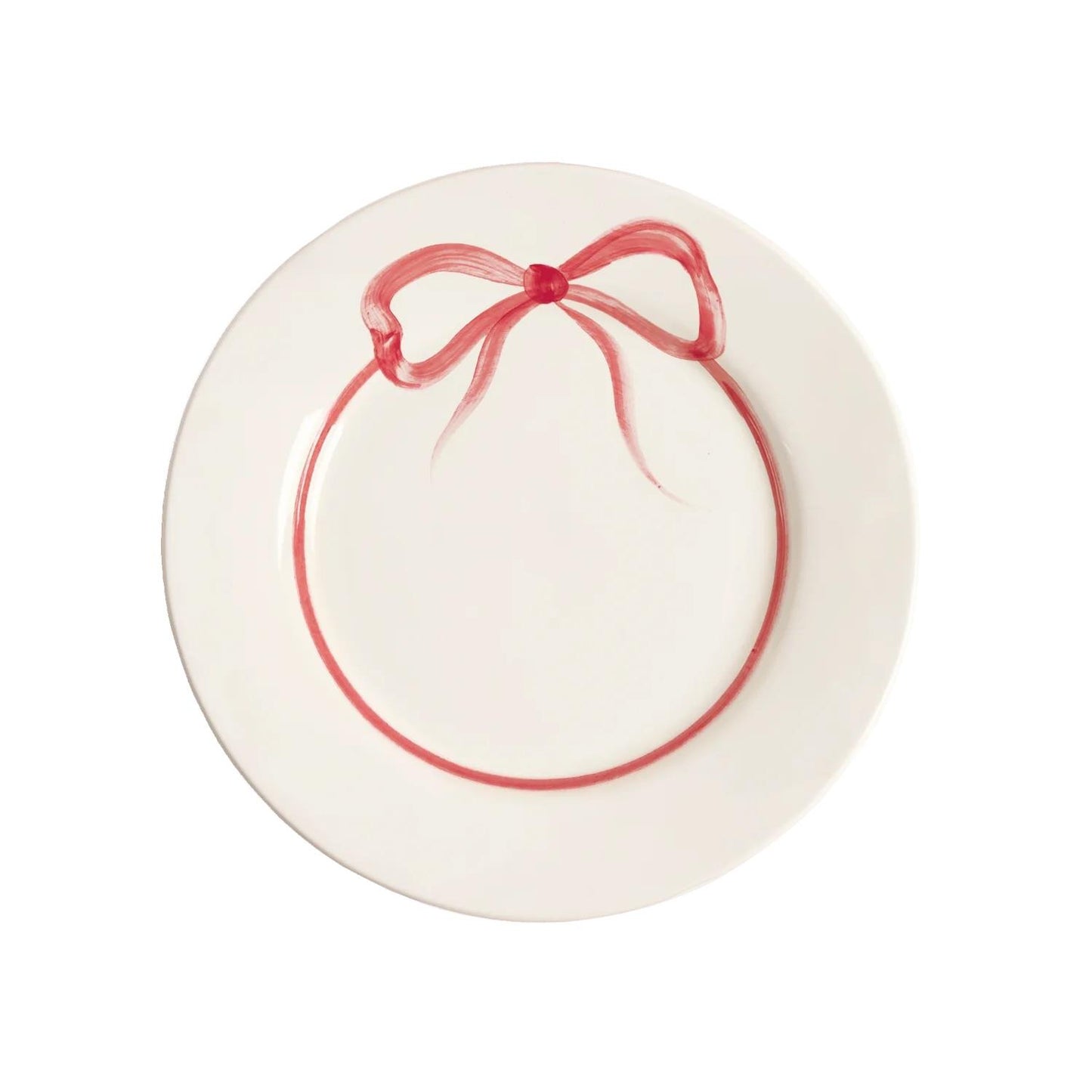 BOW DINNER PLATE 28CM DARK PINK