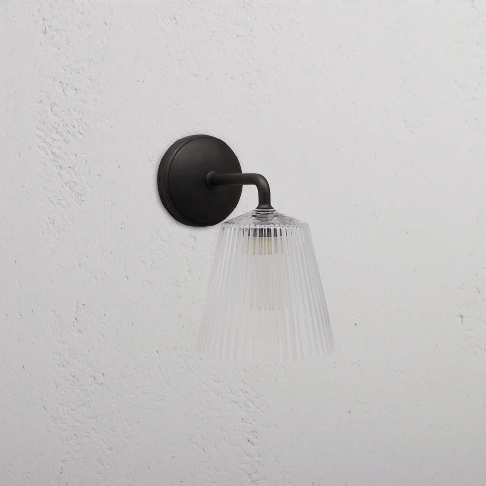 Richmond Medium Wall light fluted glass bronze