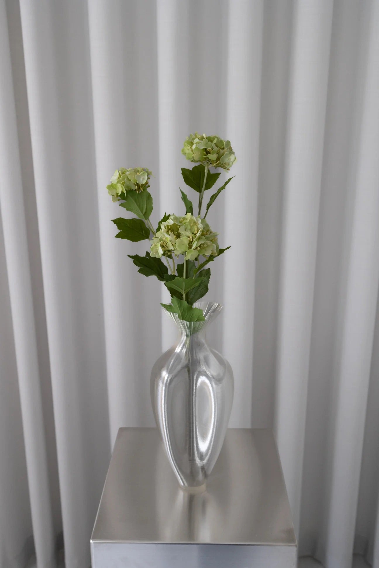 Artificial Snowball Hydrangea Nature Green