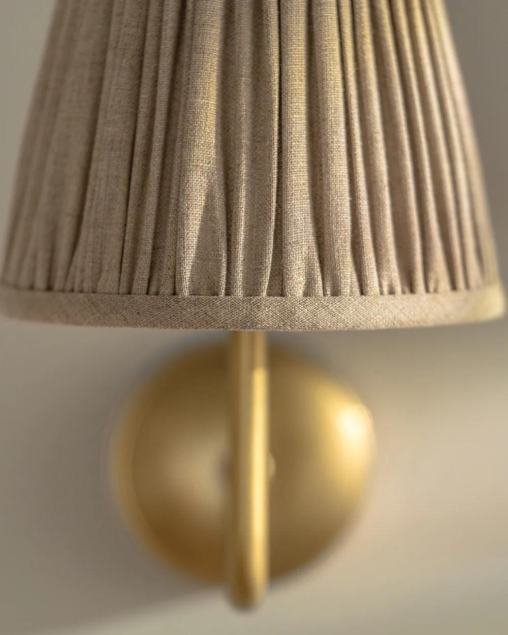 Malvern Medium Wall Light Beige Antique Brass
