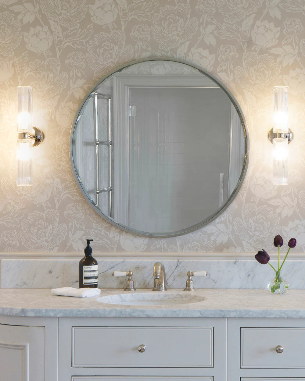 Claremont Medium Wall Light Nickel