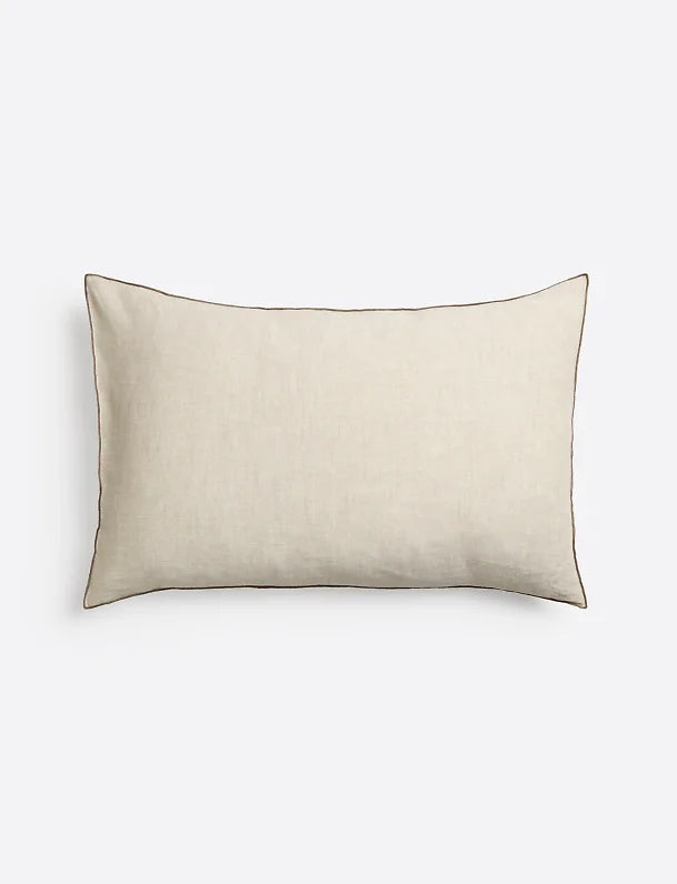 SUNSHINE STITCH CUSHION COVER OATMEAL 40X60