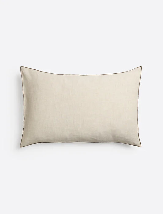 SUNSHINE STITCH CUSHION COVER OATMEAL 40X60