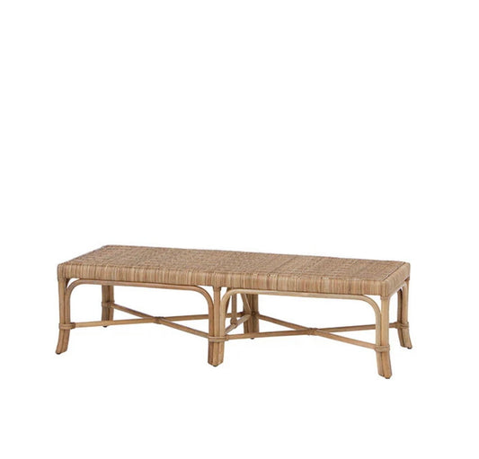 RATTAN BENCH NATURAL 50X150