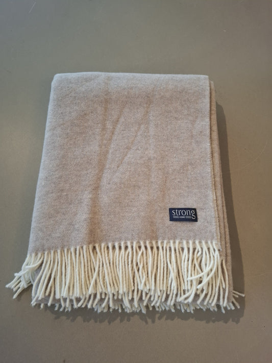 TWIN COLOR THROW CAMEL MELANGE