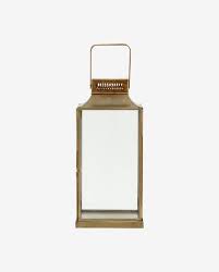 ANTIQUE LANTERN SQUARE W/TOP L GOLDEN FINISH
