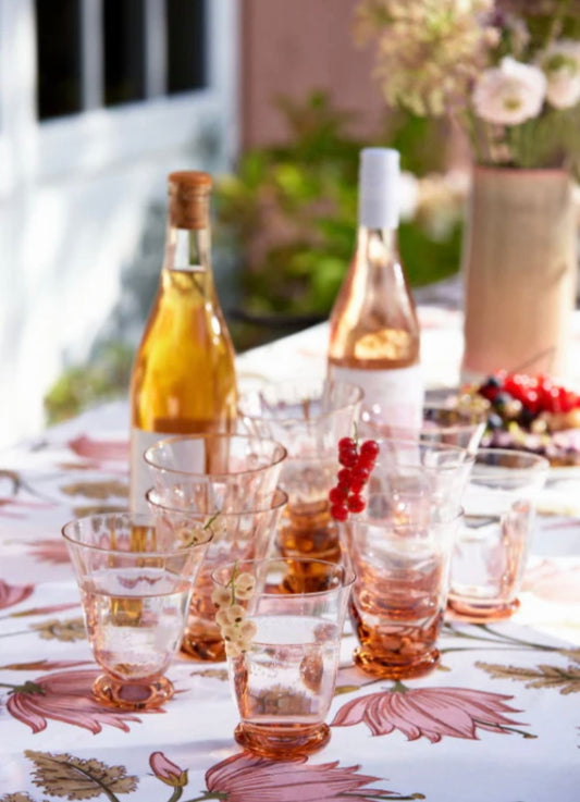 Water Glass Leopold Peach 2 Pcs