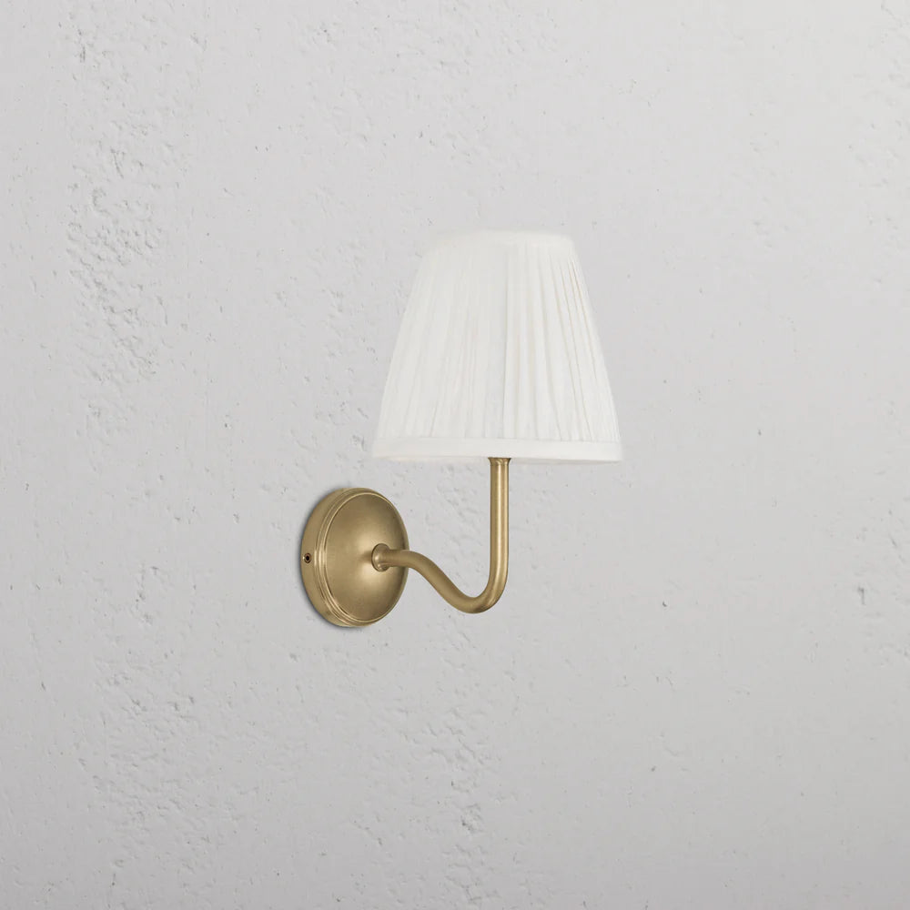 Malvern Small Wall Light White Antique Brass