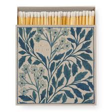 Blue Floral Fyrstikker