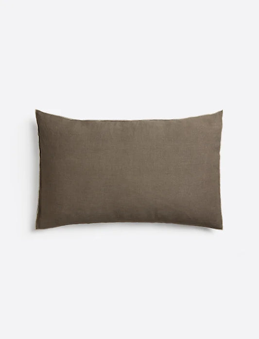SUNSHINE STITCH CUSHION COVER COFFEE 40X60