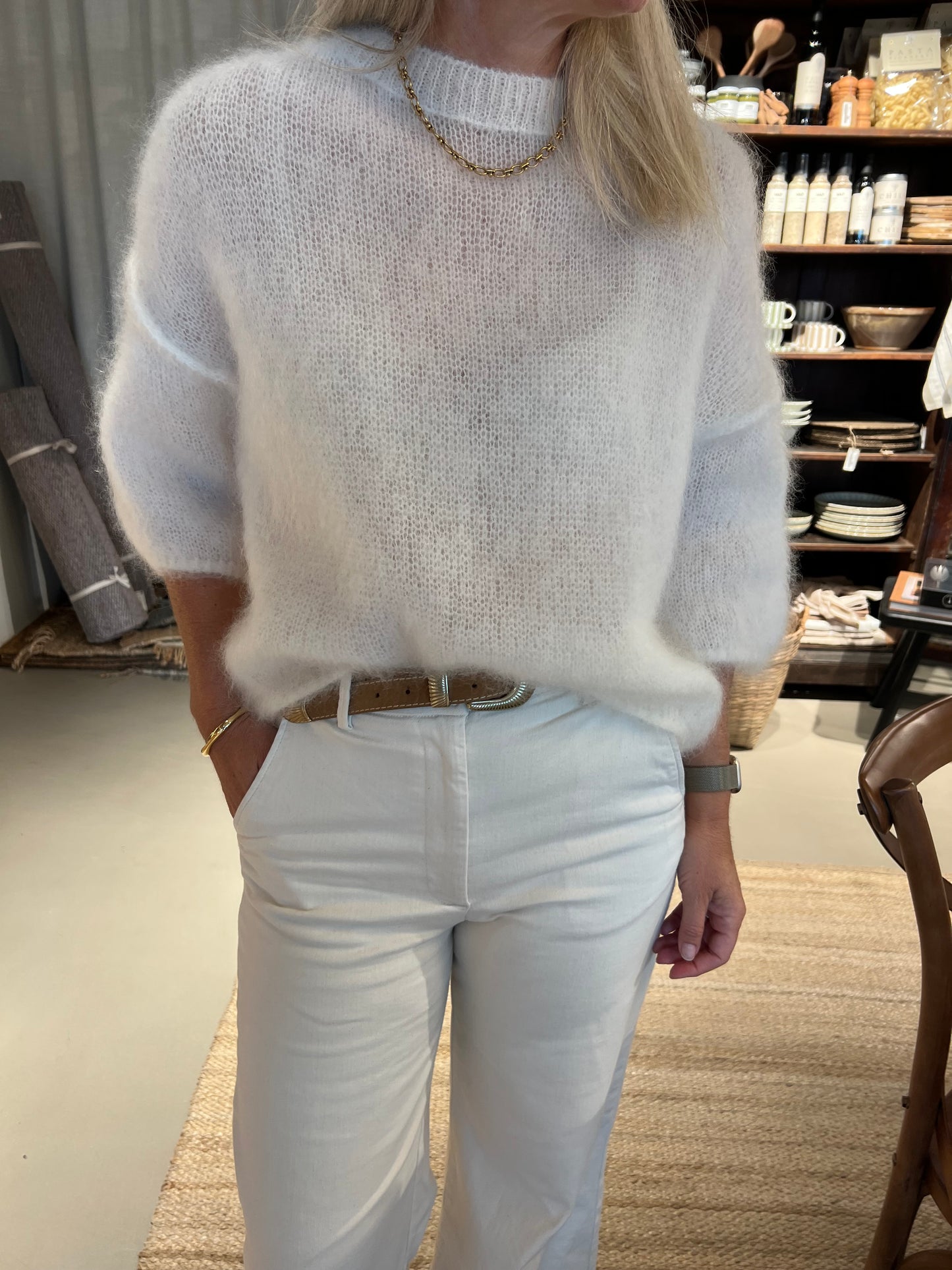 Abelle knit mohair mix ecry