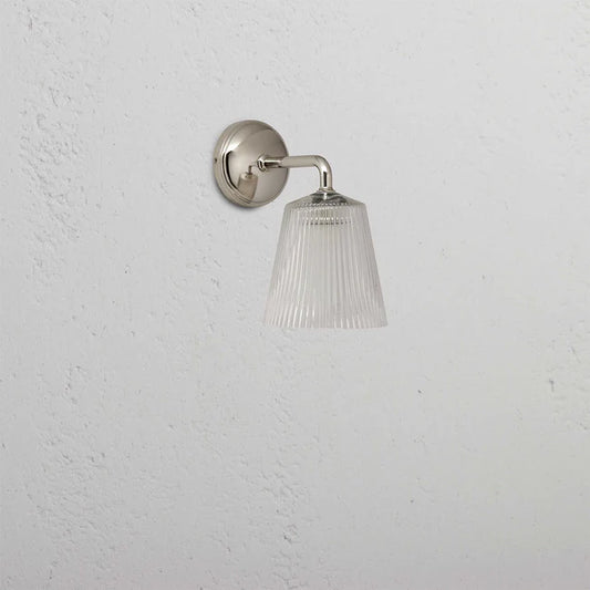 Richmond Small Wall light fluted glass Nickel
