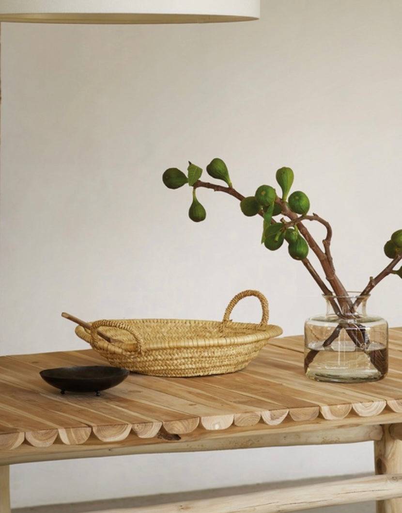 Basket palm leaves