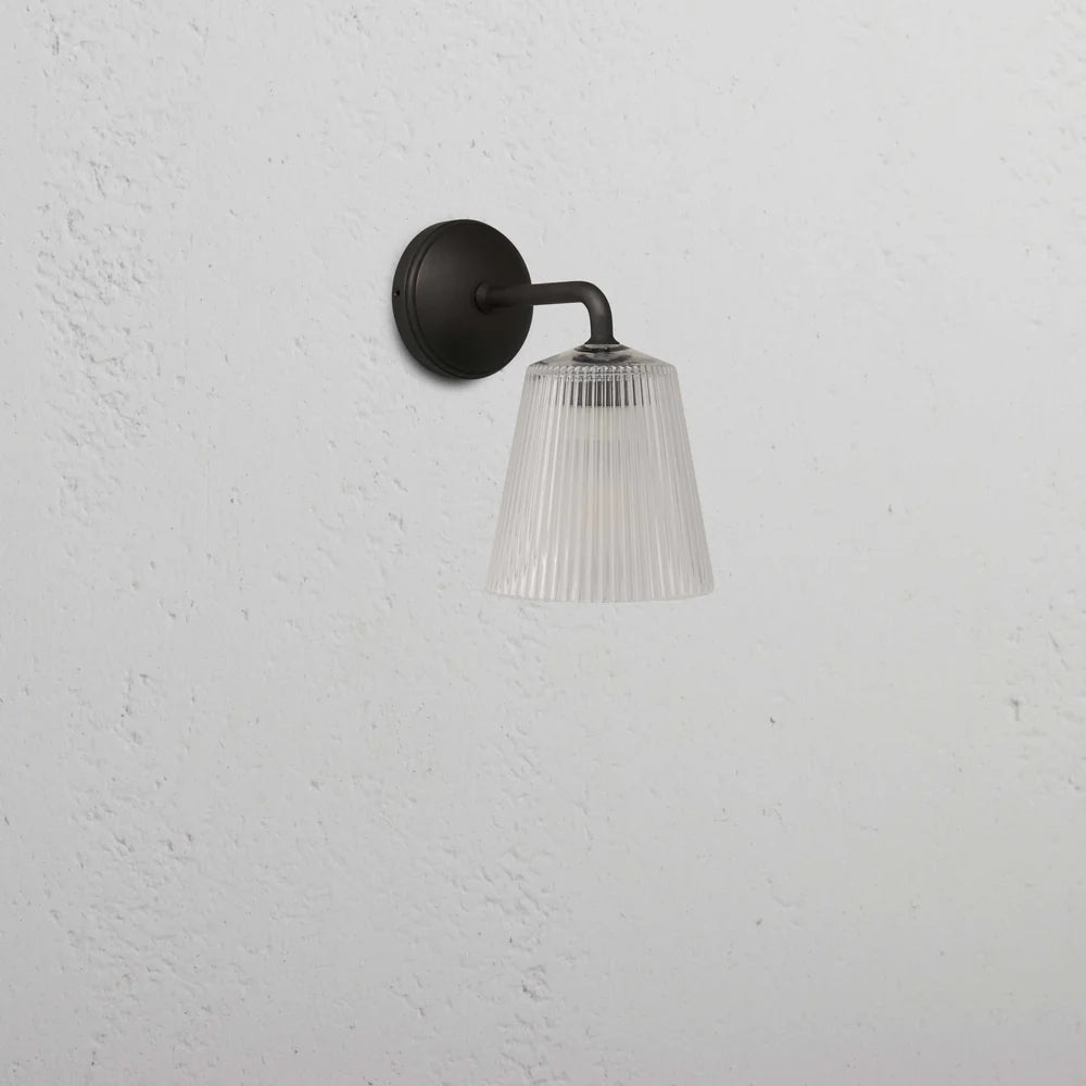 Richmond Small Wall light fluted glass Bronze