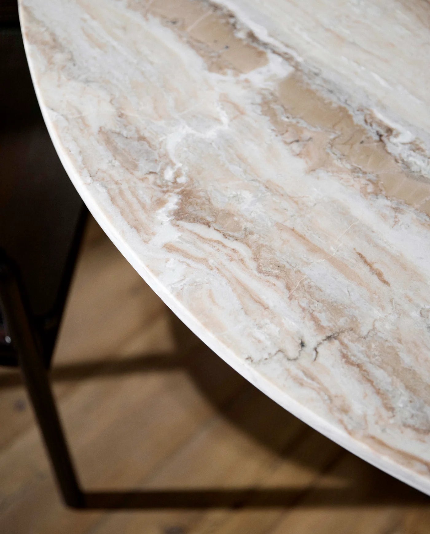 Erie round dining table wood finish