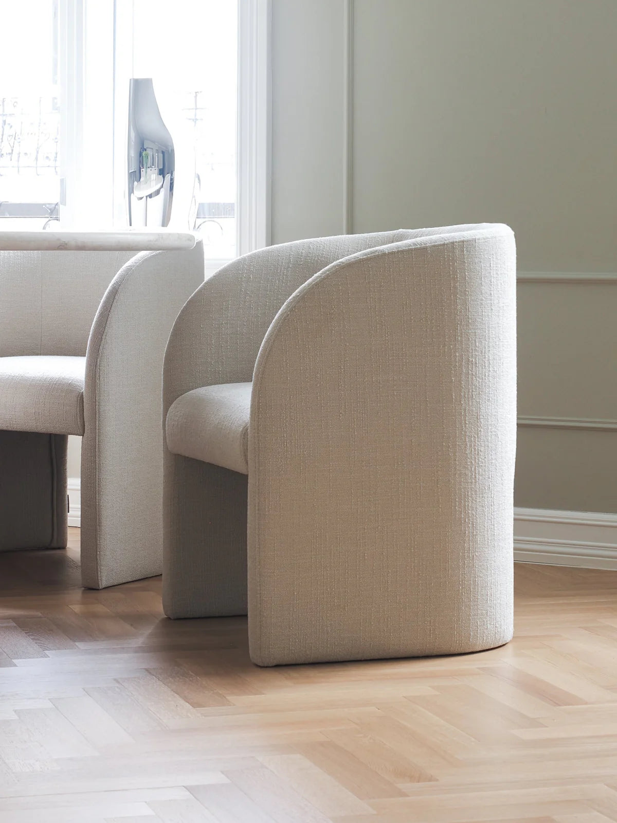 CHLOE DINING CHAIR - CREME