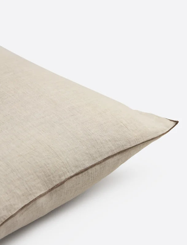 SUNSHINE STITCH CUSHION COVER OATMEAL 40X60
