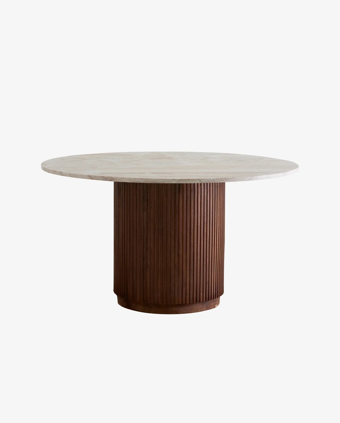 Erie round dining table wood finish