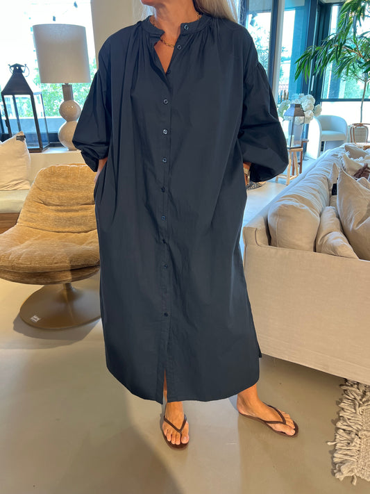 Dress Caraline cotton dark blue