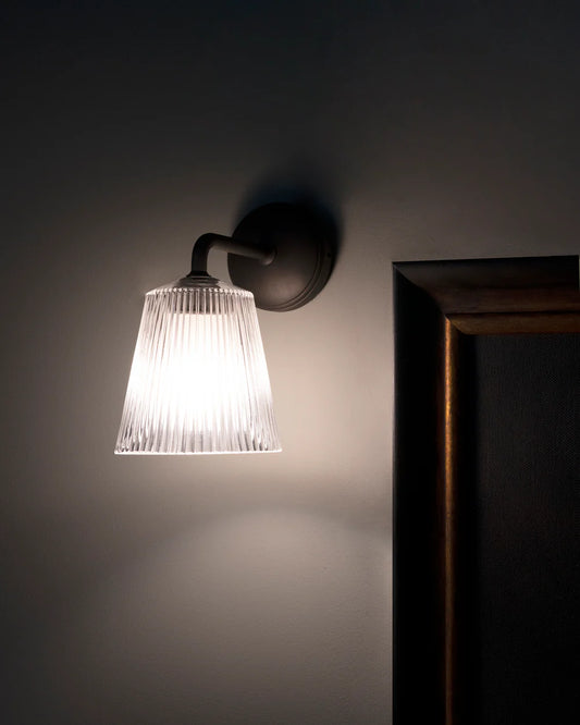 Richmond Medium Wall light fluted glass bronze