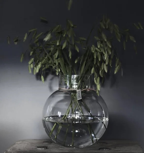 Rund glassvase D21 H 22cm