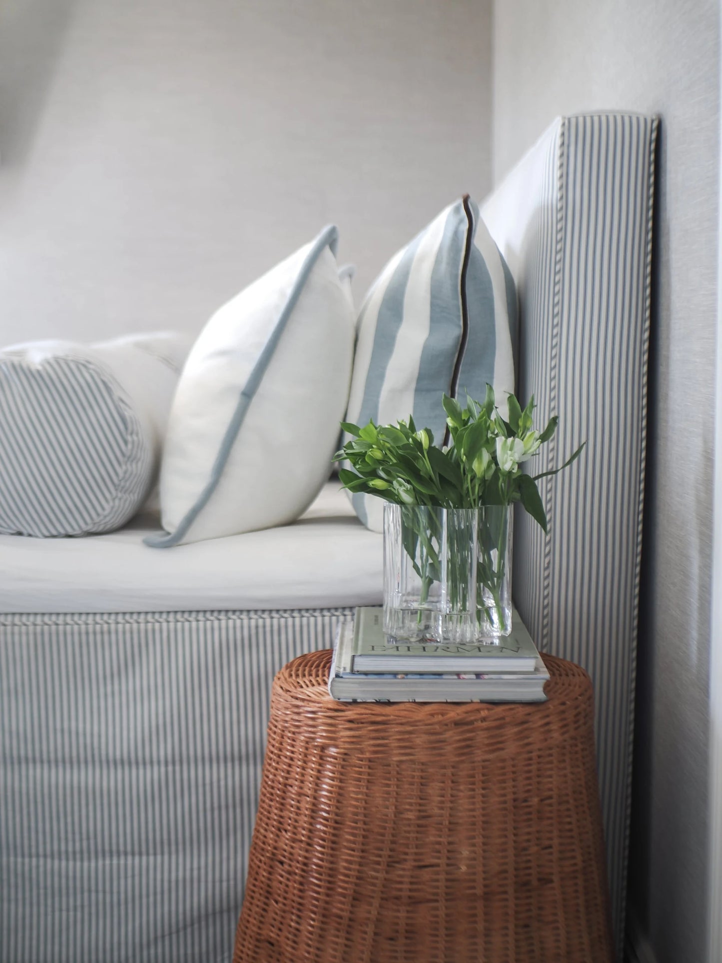 Lily Cushion Cover Dusty Blue