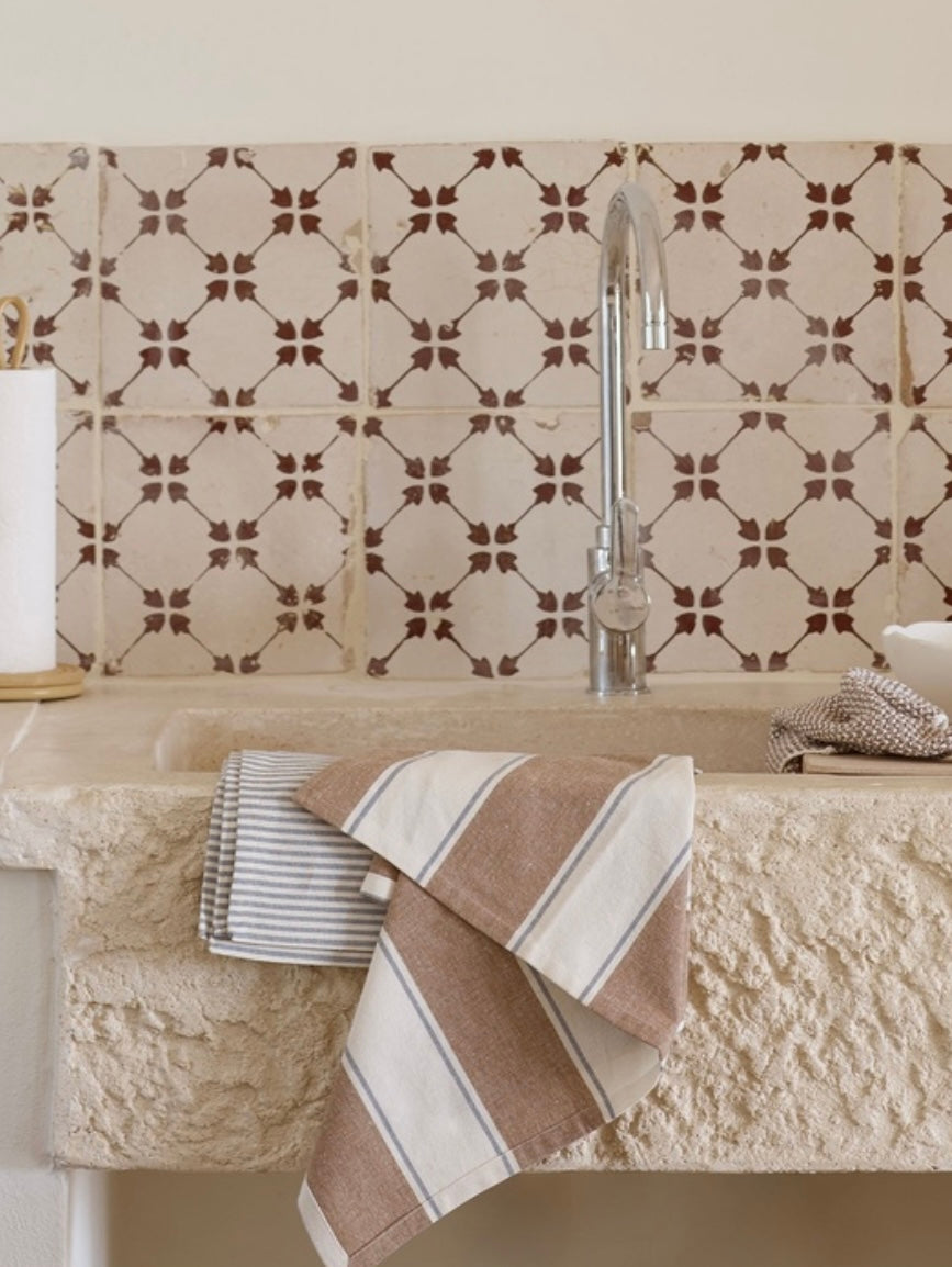 2 pk Tea towel 60x80 CARAMEL