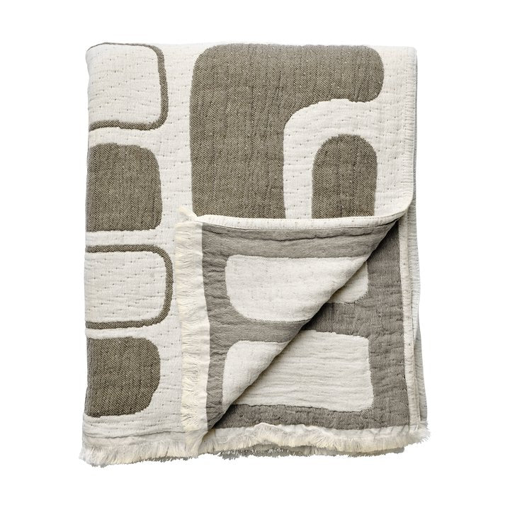 Maze, throw, 130x180 cm, cotton, hazel