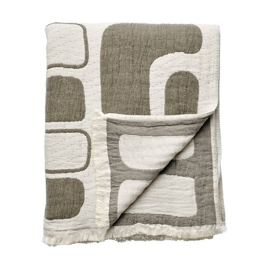 Maze, throw, 130x180 cm, cotton, hazel