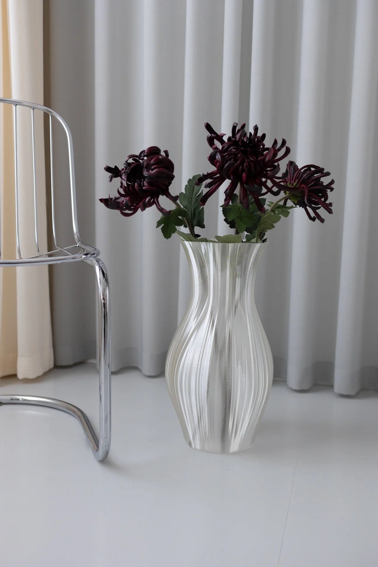 Artificial Chrysanthemum Bordeaux