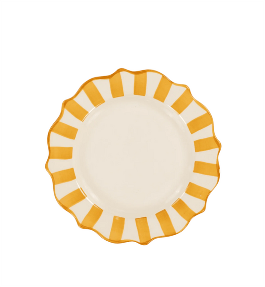 Yellow Scalloped Breakfastplate