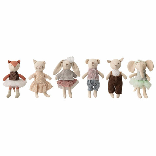 Animal friends Dukke, Rosa, Bomuld L10xH16xW4,5 cm