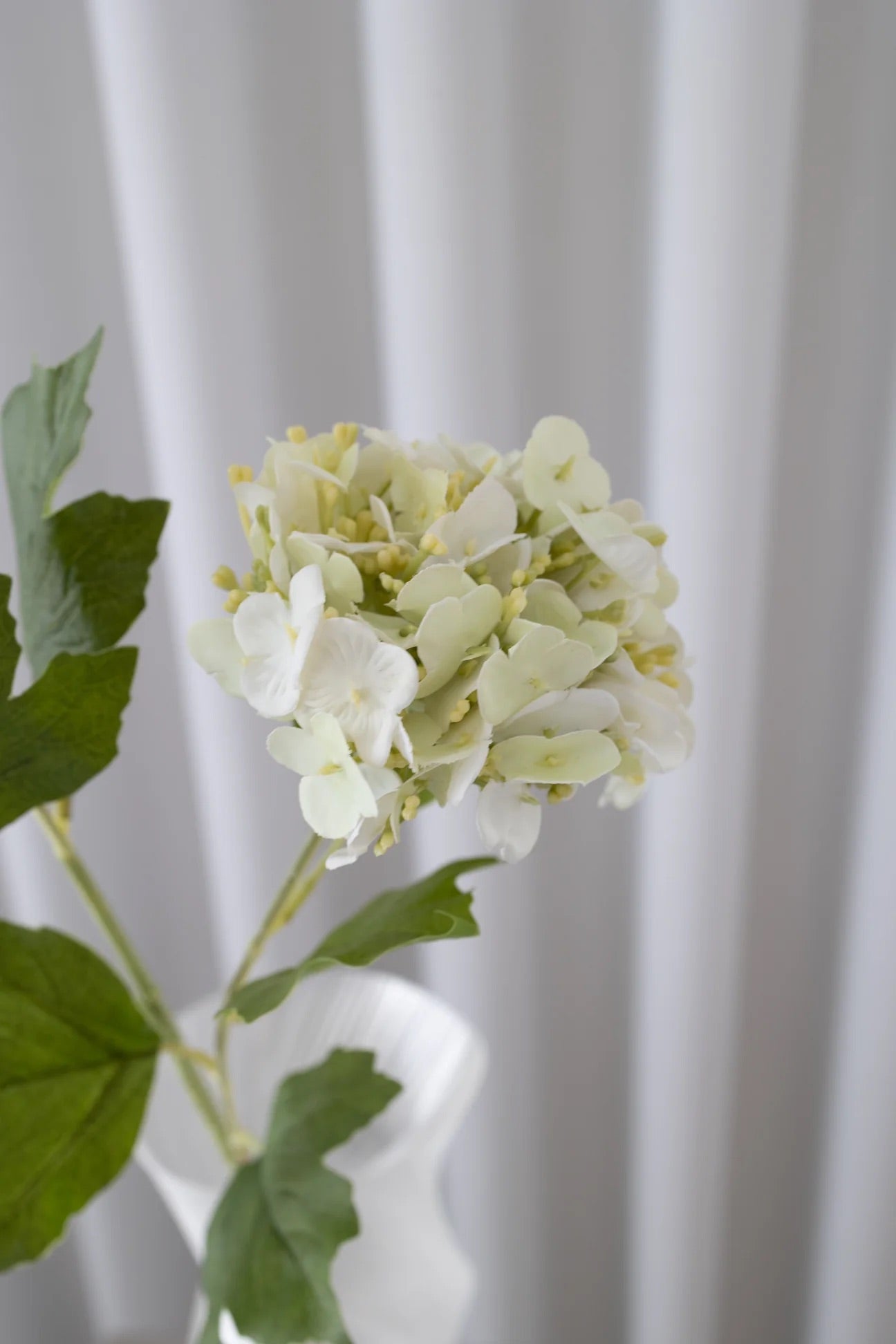 Artificial Snowball Hydrangea Off White