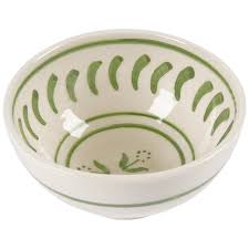COTTAGE FLOWER SMALL BOWL 14CM GREEN