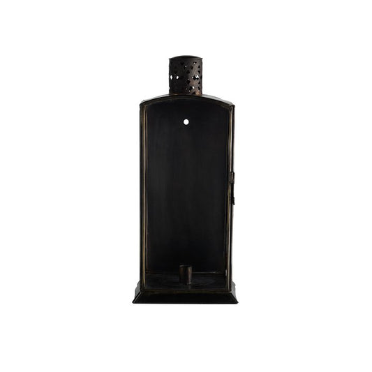 LANTERN WALL OXIDIZED BRASS 18X17H43 TIN
