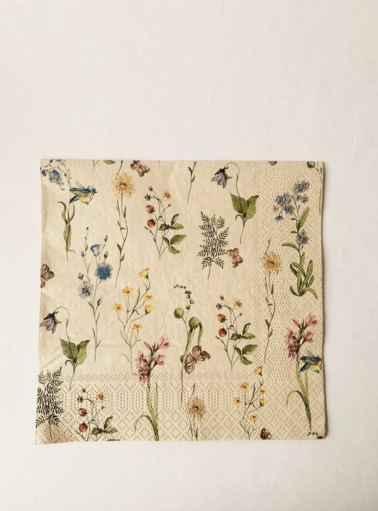 MIDDAGSERVIETT BLOMSTERENG 40X40