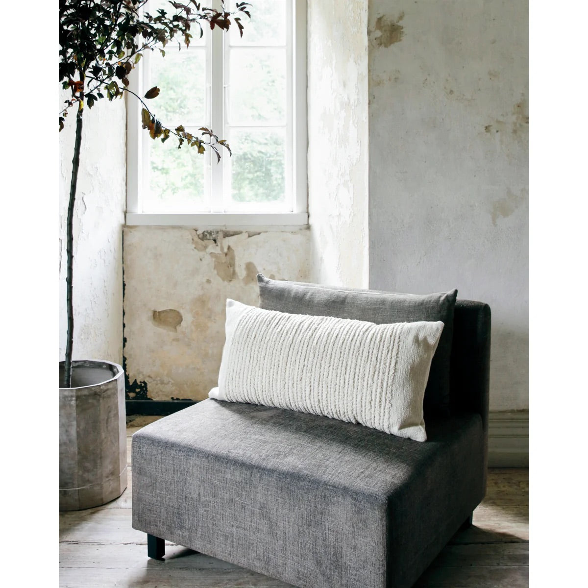 CUSHION COVER CHIL WHITE 80x40