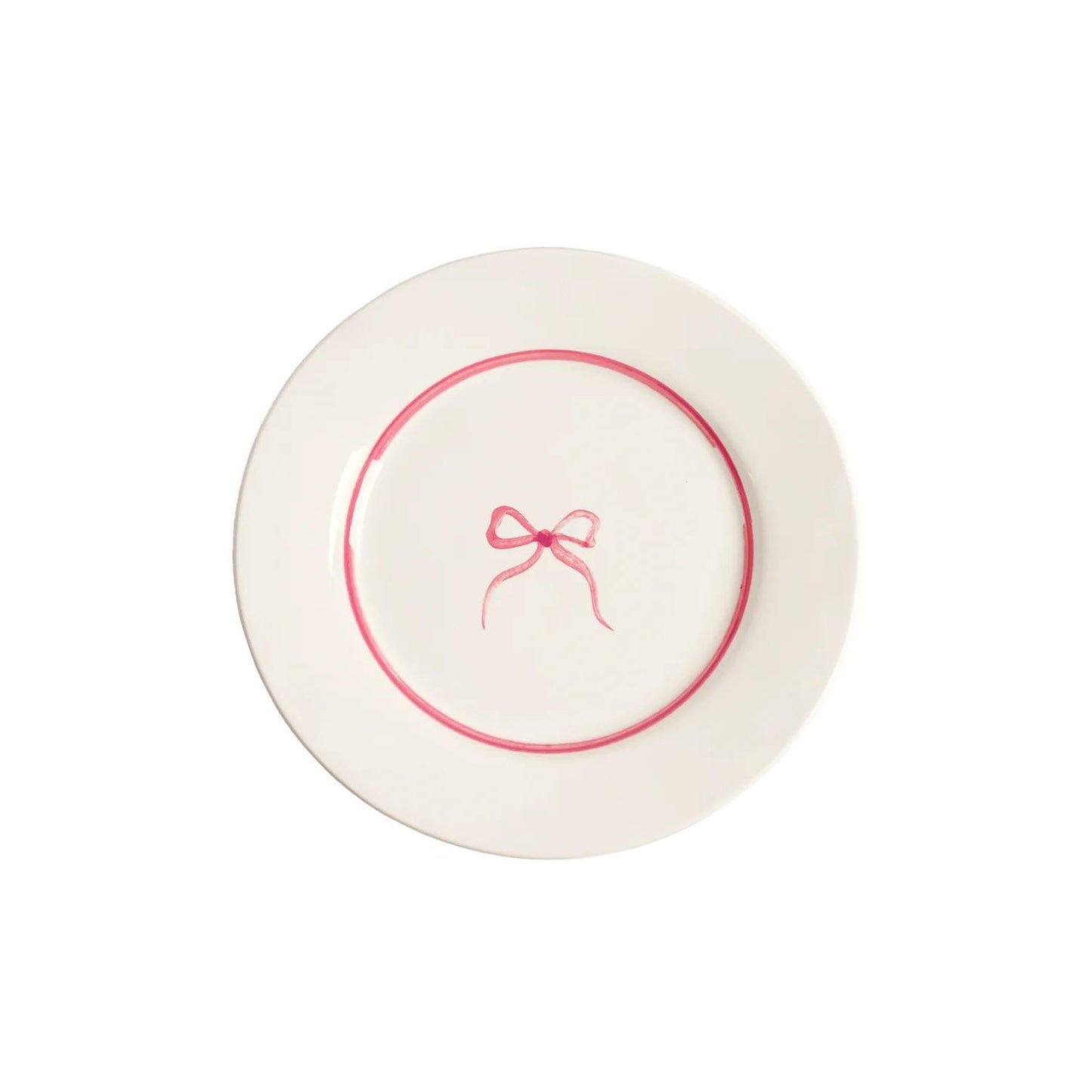 Bow Salad Plate 22CM Dark Pink