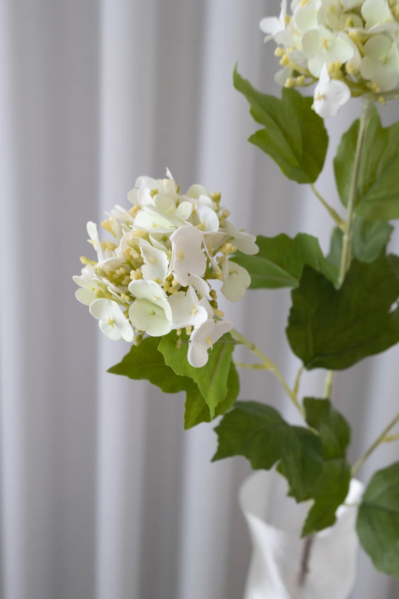 Artificial Snowball Hydrangea Off White