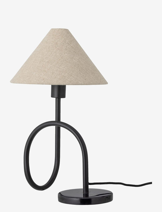 Emaline bordlampe sort marmor